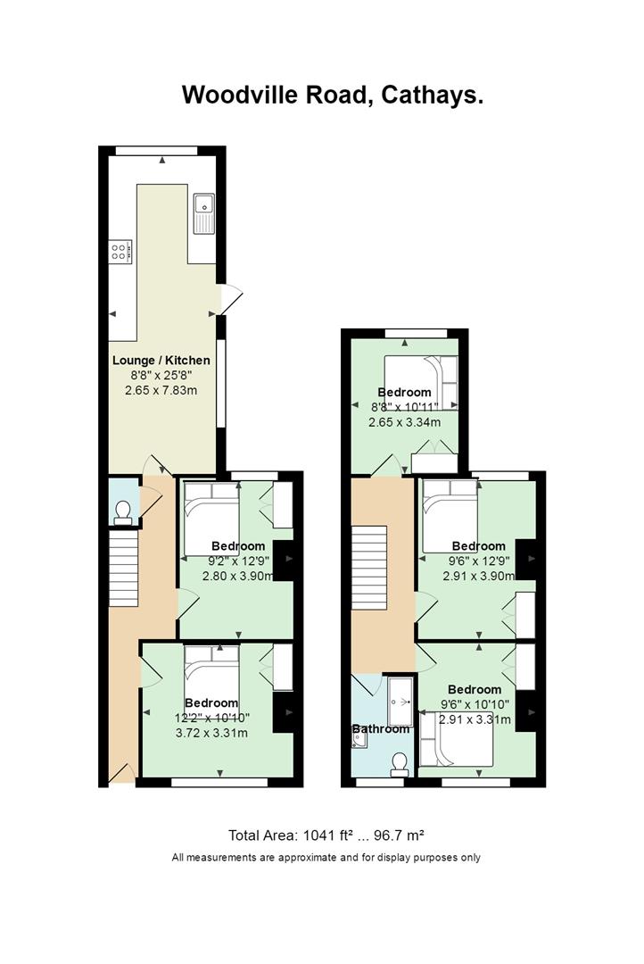 Floorplan for Woodville Road, Cathays